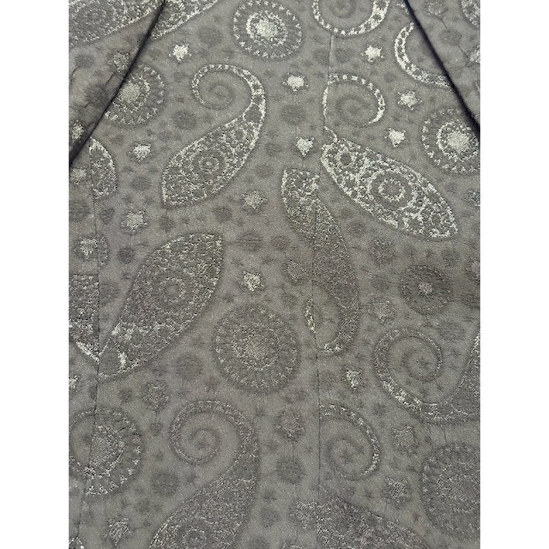 Bogosse Tibo Blazer Two Button Paisley Dragon Print Viscose Gray Mens Size 44