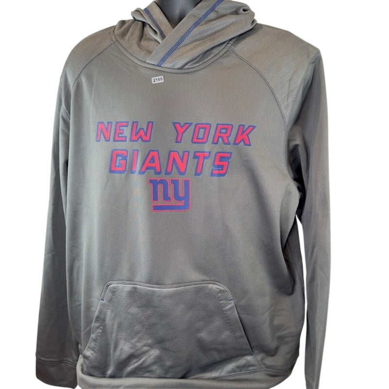 NFL New York Giants Geo Fused Pullover Hoodie Long Sleeves Gray Mens Size XL