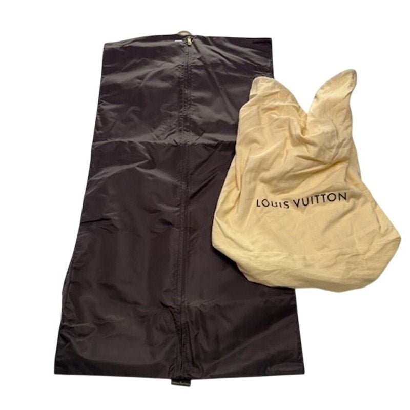 Louis Vuitton Garment Clothing Bag Travel Suit Cover + Dust Bag Authentic Brown