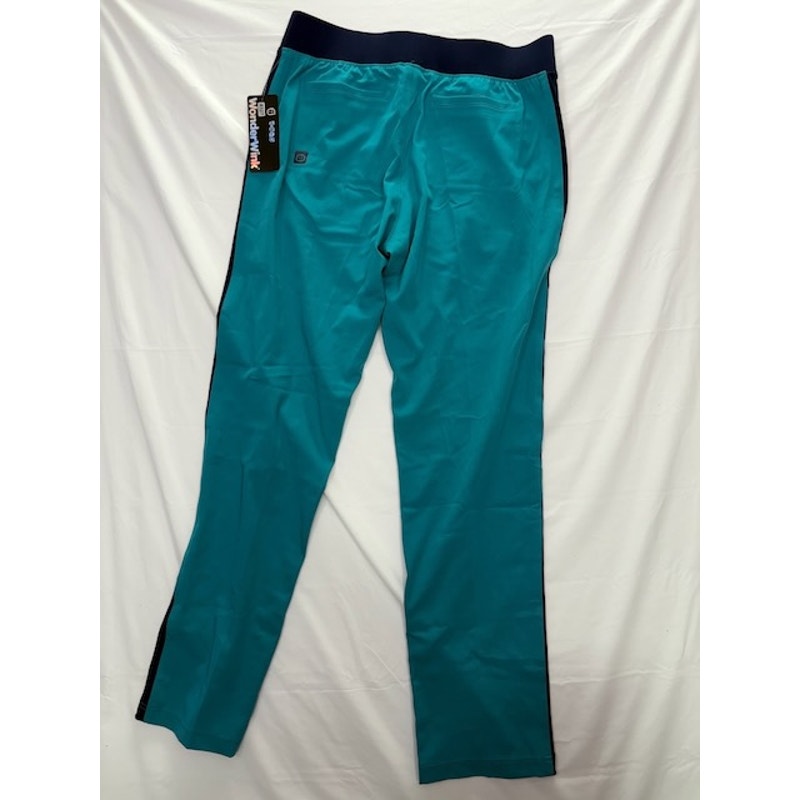 WonderWink Medical Scrub Pants Mid-Rise Slash Pocket Teal Womens Size M