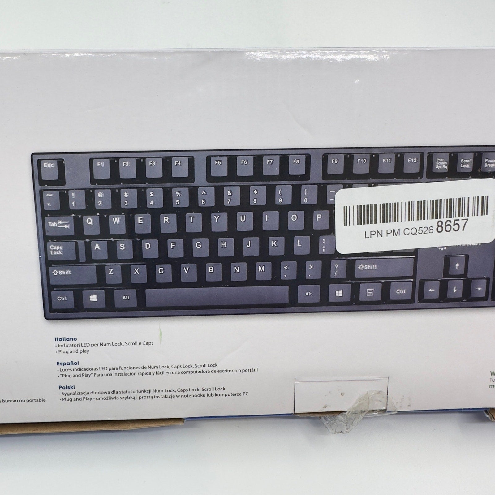 Manhattan Wired Computer Keyboard Full-Sized Basic Keyboard 104 Keys Black