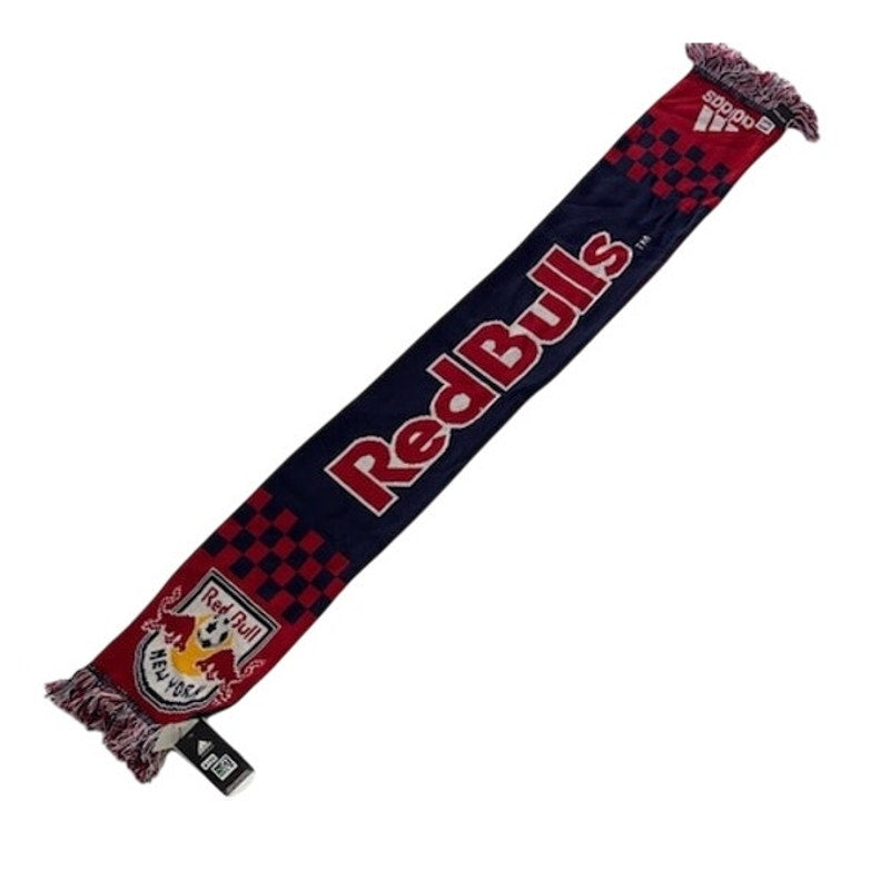 Adidas FC Red Bulls New York MLS Soccer Scarf Double Sided Red/Navy Blue