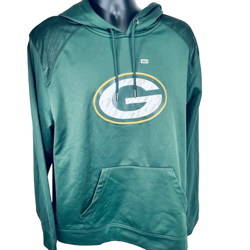 Majestic Green Bay Packers ThermaBase Hoodie Sweatshirt Green Mens Size XL