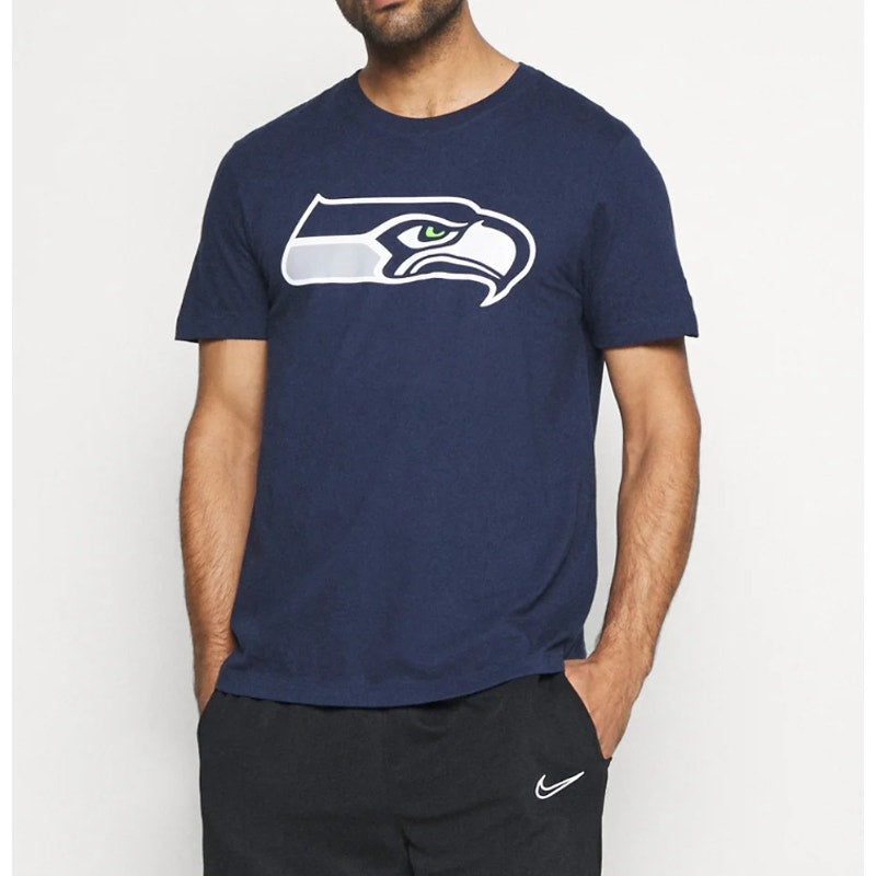 Nike NFL Seattle Seahawks Graphic T-Shirt Crewneck Short Sleeve Navy Mens XL