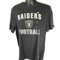 Majestic NFL Las Vegas Raiders T Shirt Short Sleeves Graphic Gray Mens Size L