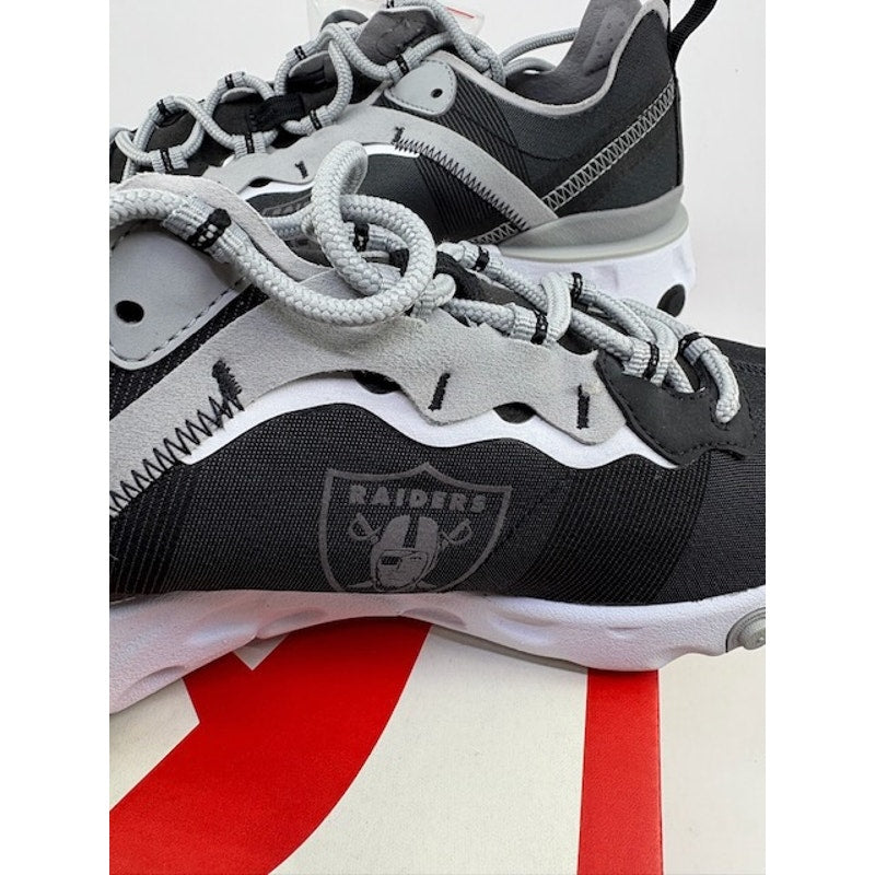 Nike NFL x React Element 55 Oakland Raiders CK4803-001 Black/White Mens Sz 9