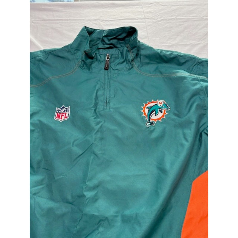 Reebok Vintage 90s Miami Dolphins NFL Windbreaker Jacket Green Mens Size XL