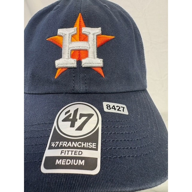 47 Brand Houston Astros Baseball Cap Franchise Fitted Navy Blue Mens Size M