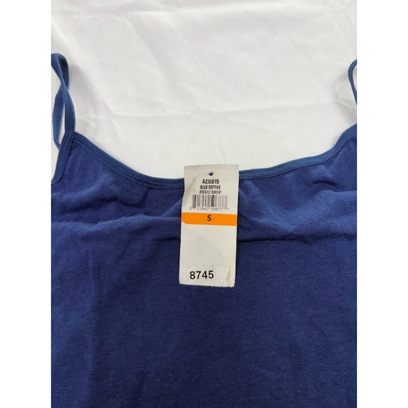 Planet Gold Scoop‑Neck Basic Tank Top Adjustable Strap Blue Depth Womens XS