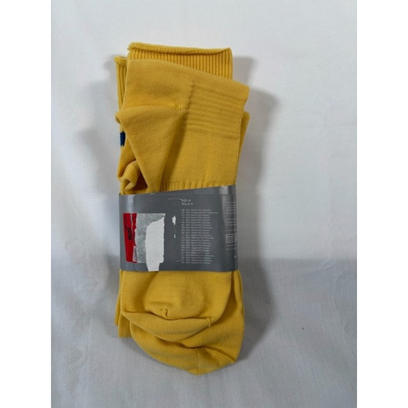 Nike Football Socks Over The Calf Yellow/Red/Blue Stripes Size 8.5-12.5