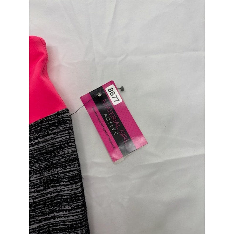 Material Girl Active Crop Leggings Colorblock Gray Pink Womens Size XXS