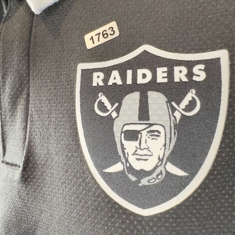 Nike NFL Las Vegas Raiders Tri-Blend Performance Polo Black Gray Mens Size S