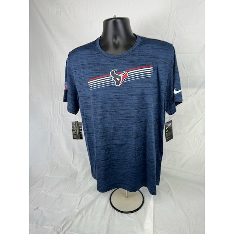 Nike Dry Houston Texans Sideline Velocity Legend Performance T-Shirt Navy Mens Size L