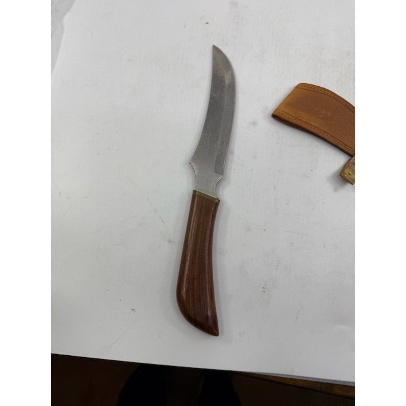 Zakharov Tactical Sporting 11 Inches Wood Handle Knife With Leather Case