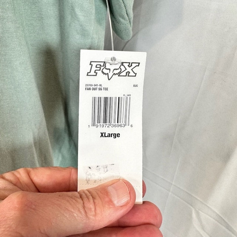 Fox Racing Far Out Short Sleeve T-Shirt Standard Fit Pistachio Green Mens Size L