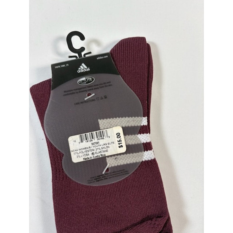 Adidas Copa Zone Cushion OTC Soccer Socks Maroon/White Youth LG Size 3-9