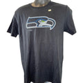 Majestic Seattle Seahawks T-Shirt Short Sleeves Graphic Print Black Mens SIze M