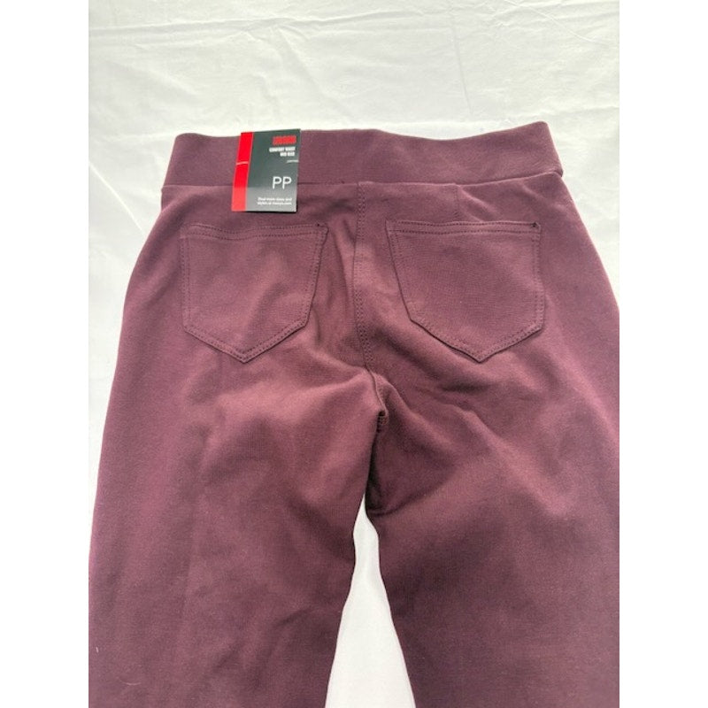 Style&Co Petite Leggings Mid Rise Comfort Waist Stretch Burgundy Size PP