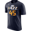 Nike Utah Jazz Donovan Mitchell #45 Performance T-Shirt Navy Mens Size M
