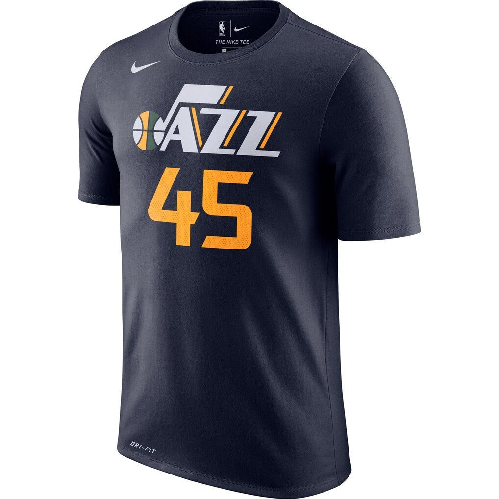 Nike Utah Jazz Donovan Mitchell #45 Performance T-Shirt Navy Mens Size M