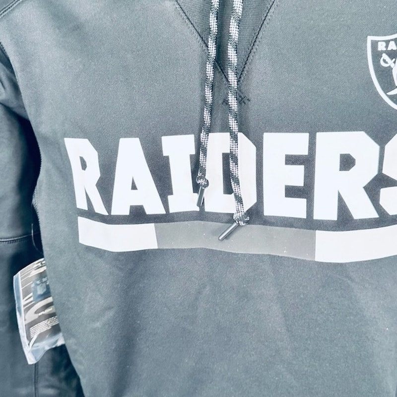 Nike On Field NFL Las Vegas Raiders Hoodie Sweatshirt Dri Fit Black Mens M