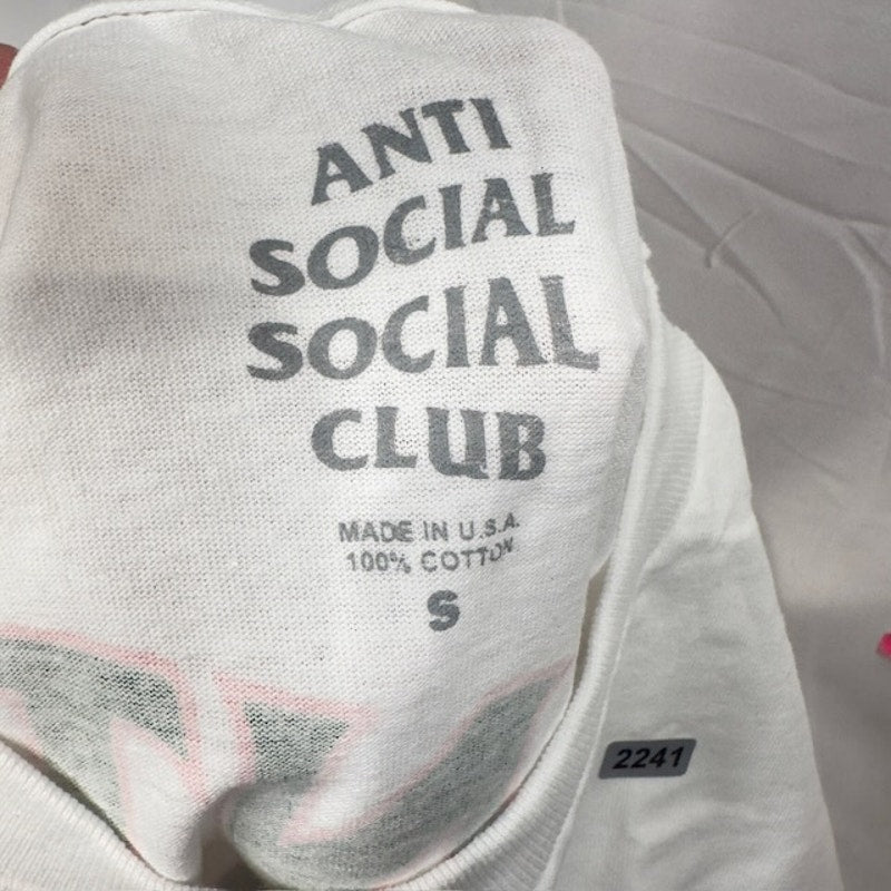 Anti Social Social Club Tee Shirt Short Sleeve Crew Neck Graphic White Size S