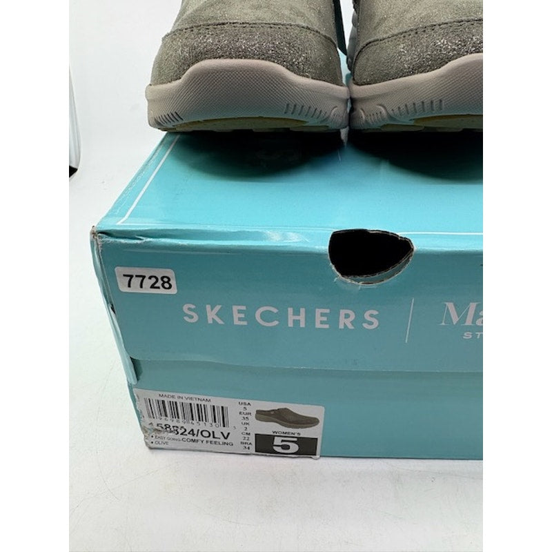 Skechers Martha Stewart Easy Going Comfy Feeling Clog Shoes Olive Womens 5