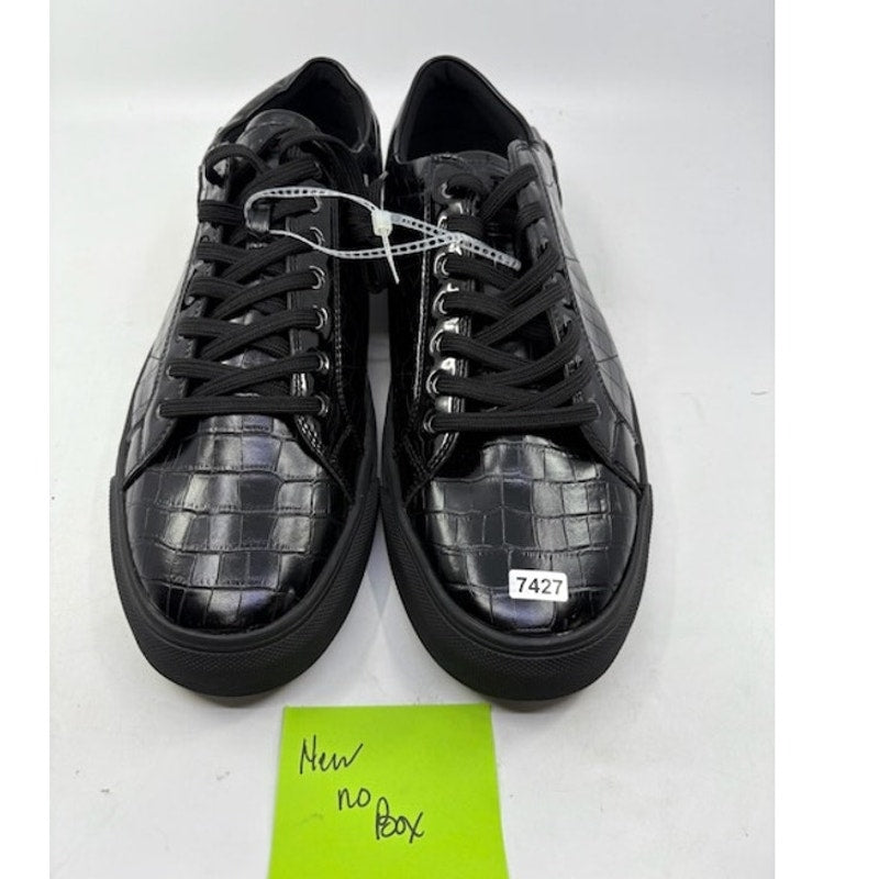 Aldo Himrich Trainer Shoes Sneakers Crocodile Skin Embossed Black Size 13