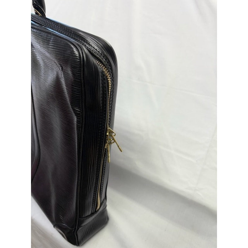 Louis Vuitton LV Epi Leather Briefcase Business Bag Attache Laptop Case Black