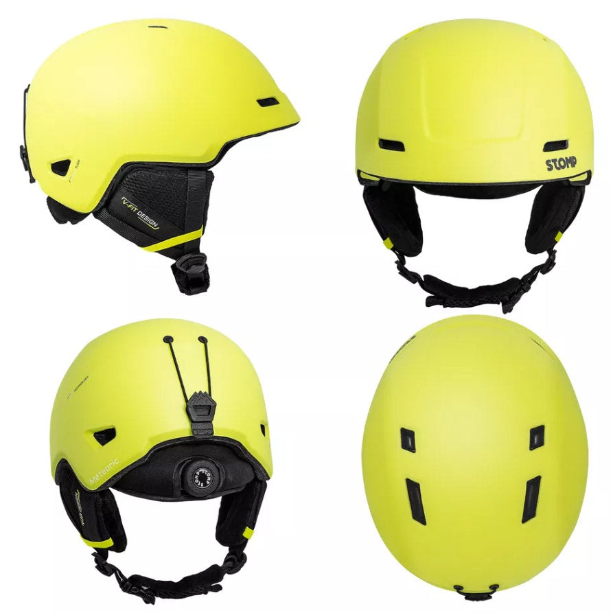 Stomp ST666 Ski & Snowboarding Snow Sports Helmet Matte Green Lemon
