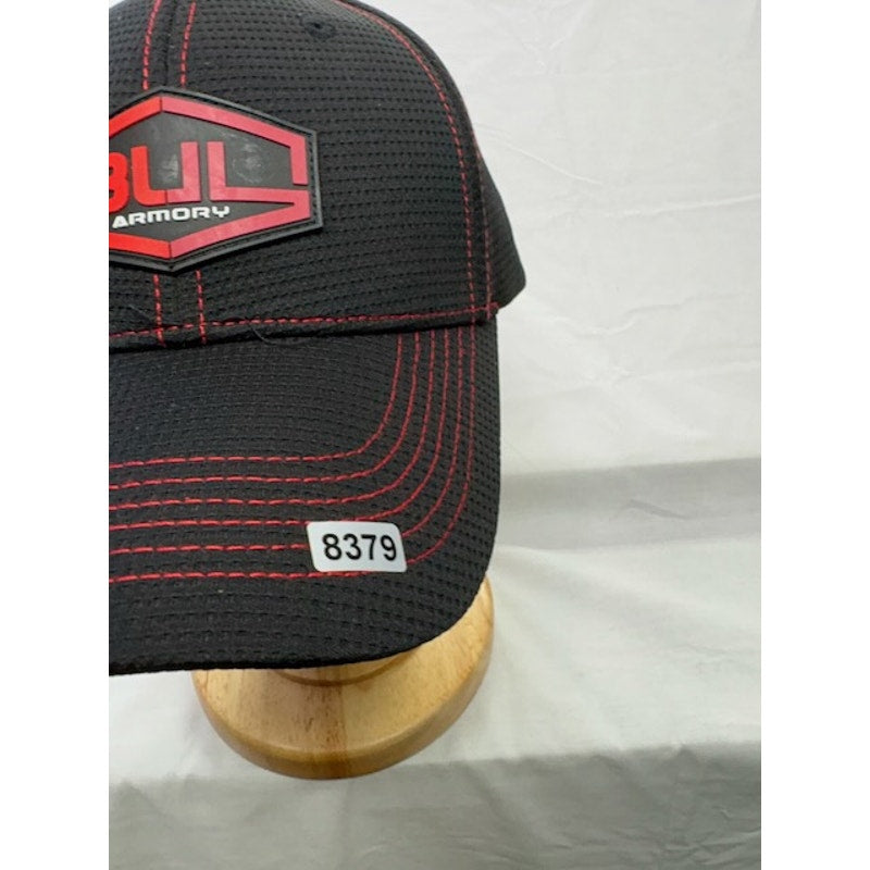 Bull Armory Adjustable Hat Performance Mesh Tactical Cap Black Red Adult OS