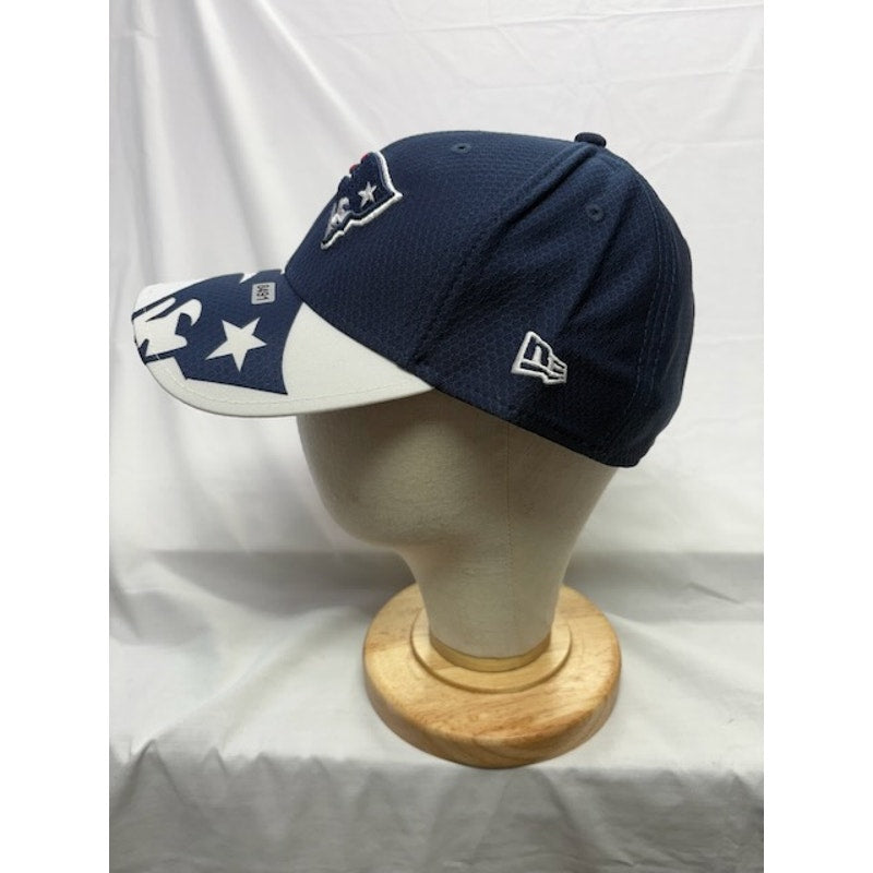 New Era 39THIRTY New England Patriots Flex Fit Hat Navy Blue Mens Size L-XL