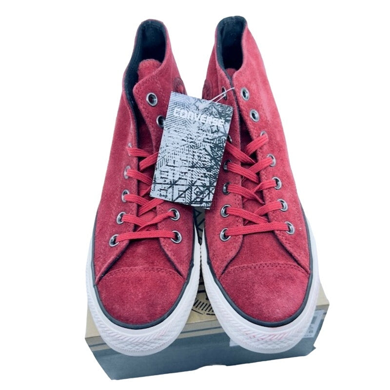 Converse Shoes Chuck Taylor Lux Mid-Top Platform Suede 560671C Red Womens 9