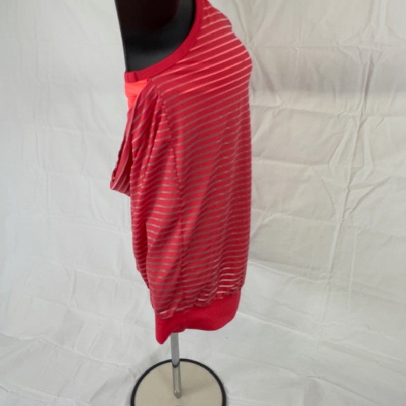 Nike Striped Layered Tankini Top Dri-Fit Racerback Swoosh Pink Womens XS
