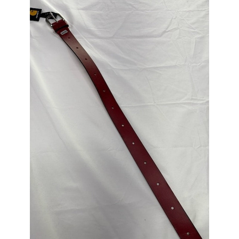 Carhartt Cowhide Leather Belt Heavy Duty Workwear Red Brown Mens Size L
