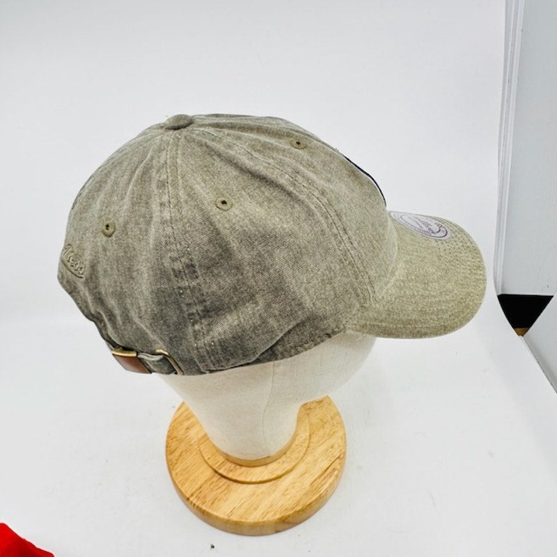 Mitchell & Ness NBA Utah Jazz Blast Dad Hat Adjustable Washed Beige Mens OS