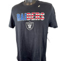 '47 Oakland Raiders NFL T-Shirt Short Sleeves Patriotic Graphic Black Mens S