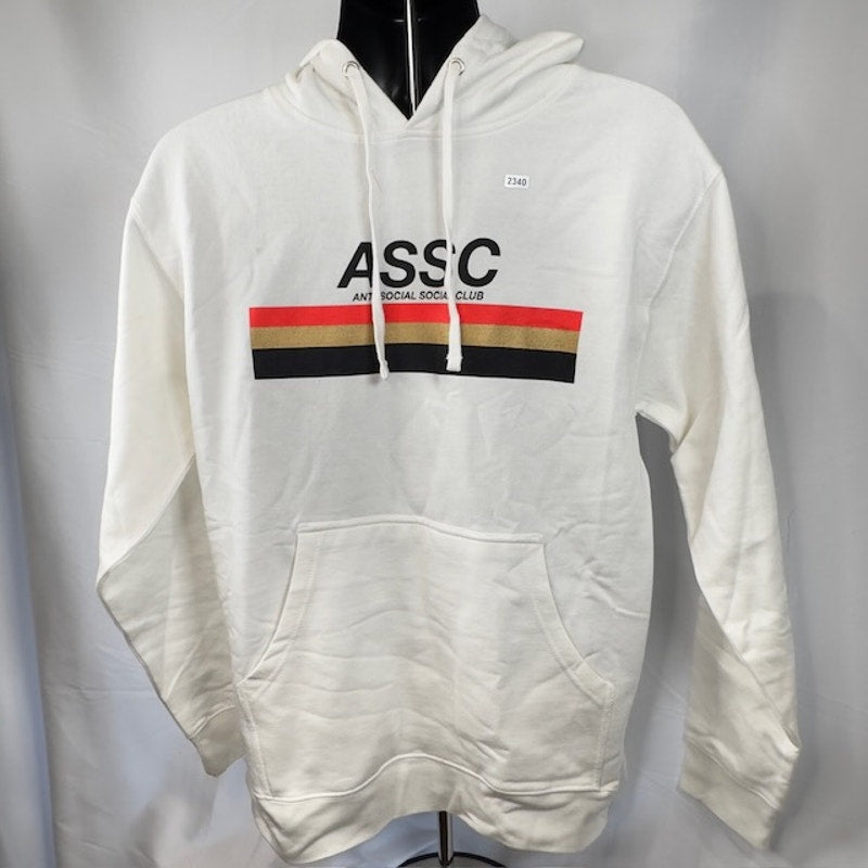 Anti Social Social Club Type R Hoodie Pullover Oversized Fit White Mens Size M