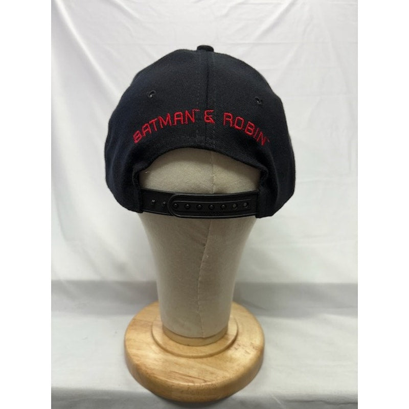 NISSIN 1996 Batman & Robin Snapback Cap Logo DC Comics Hat Black Red Mens OSFA