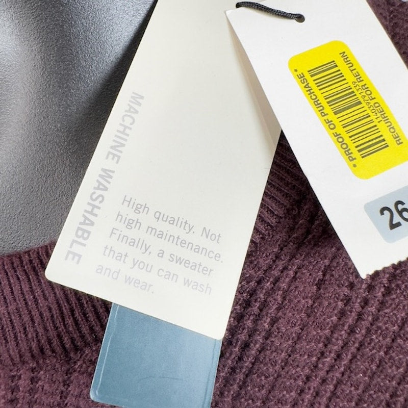 Perry Ellis Long-Sleeve Henley Sweater Round Neck Pullover Mauve Mens  Size 2XLT