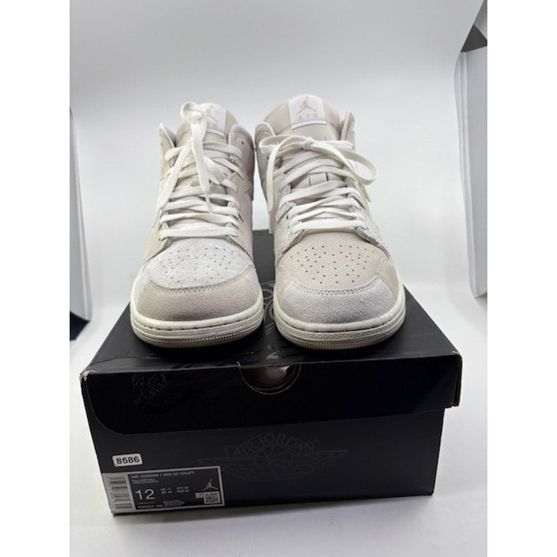 Air Jordan 1 Mid SE Craft Basketball Shoes Light Orewwood Brown Mens Sz 12