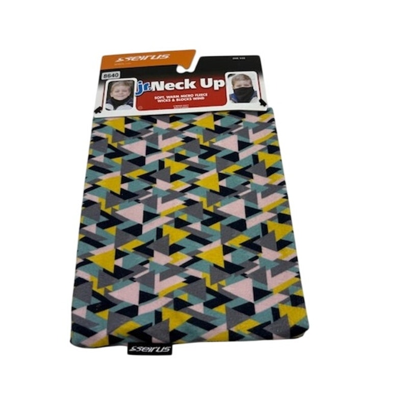 Seirus Jr Neck Up Fleece Gaiter Kids Face Cover Windproof Geo Multicolor OS