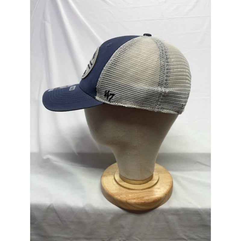 '47 MVP New York Yankees Trucker Hat Patch Adjustable Blue Cream Unisex OSFA