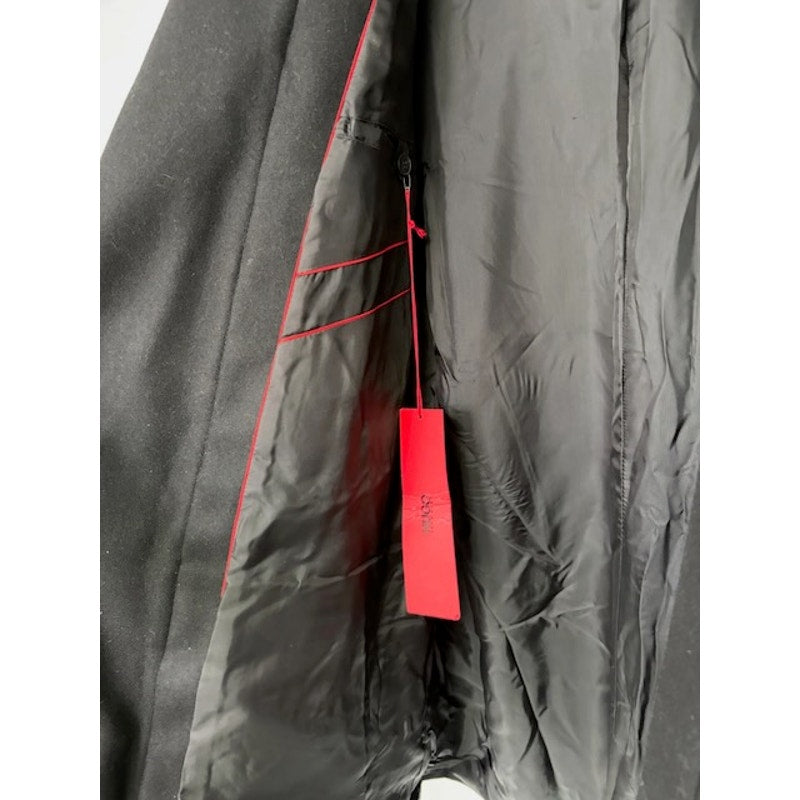 NEW Hugo Boss Wool Hooded Duffle Coat Jacket Toggle Zipper-Up Gray Mens Size 44R