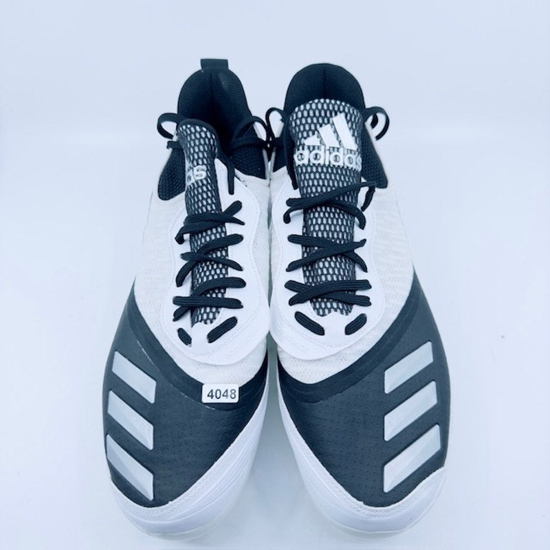 Adidas Icon V Bounce Iced Out Metal Cleats Shoes EE4131 Black White Mens 12