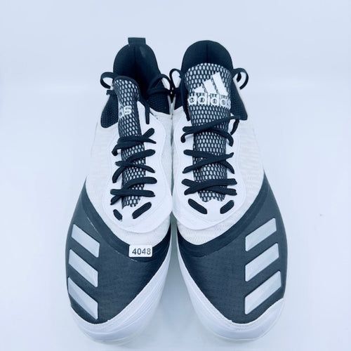Adidas Icon V Bounce Iced Out Metal Cleats Shoes EE4131 Black White Mens 12