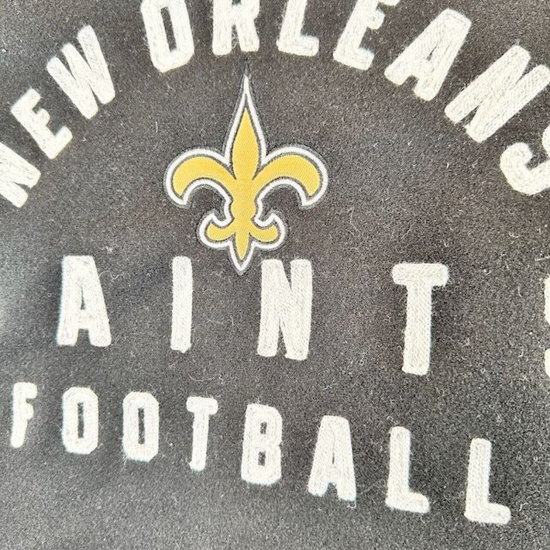 NFL New Orleans Saints Ultra Game Full-Snap Bomber Jacket Black Mens Size S