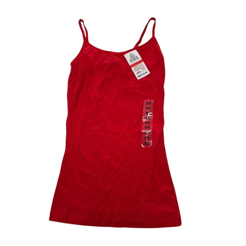 Planet Gold Scoop‑Neck Basic Tank Top Adjustable Strap Red Womens Size XS