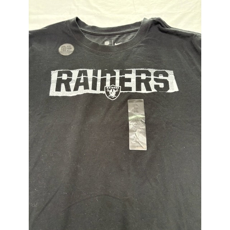 Nike Dri-Fit NFL Las Vegas Raiders T-Shirt Standard Fit Black Mens Size XXL