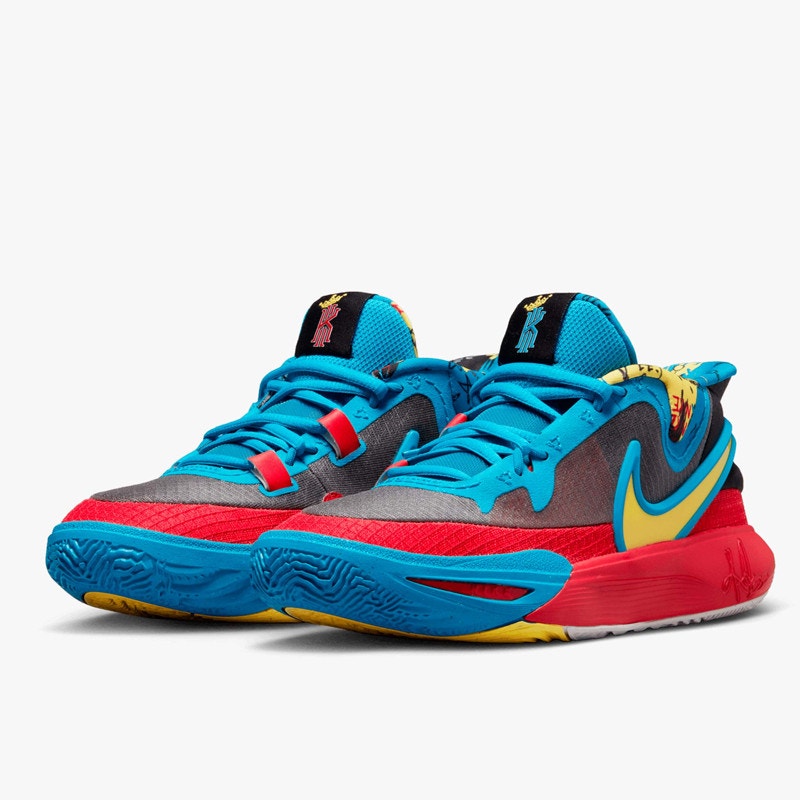 Nike Kyrie 8 GO SE Basketball Shoes Black Blue Yellow DQ8080-012 Boys 6.5Y